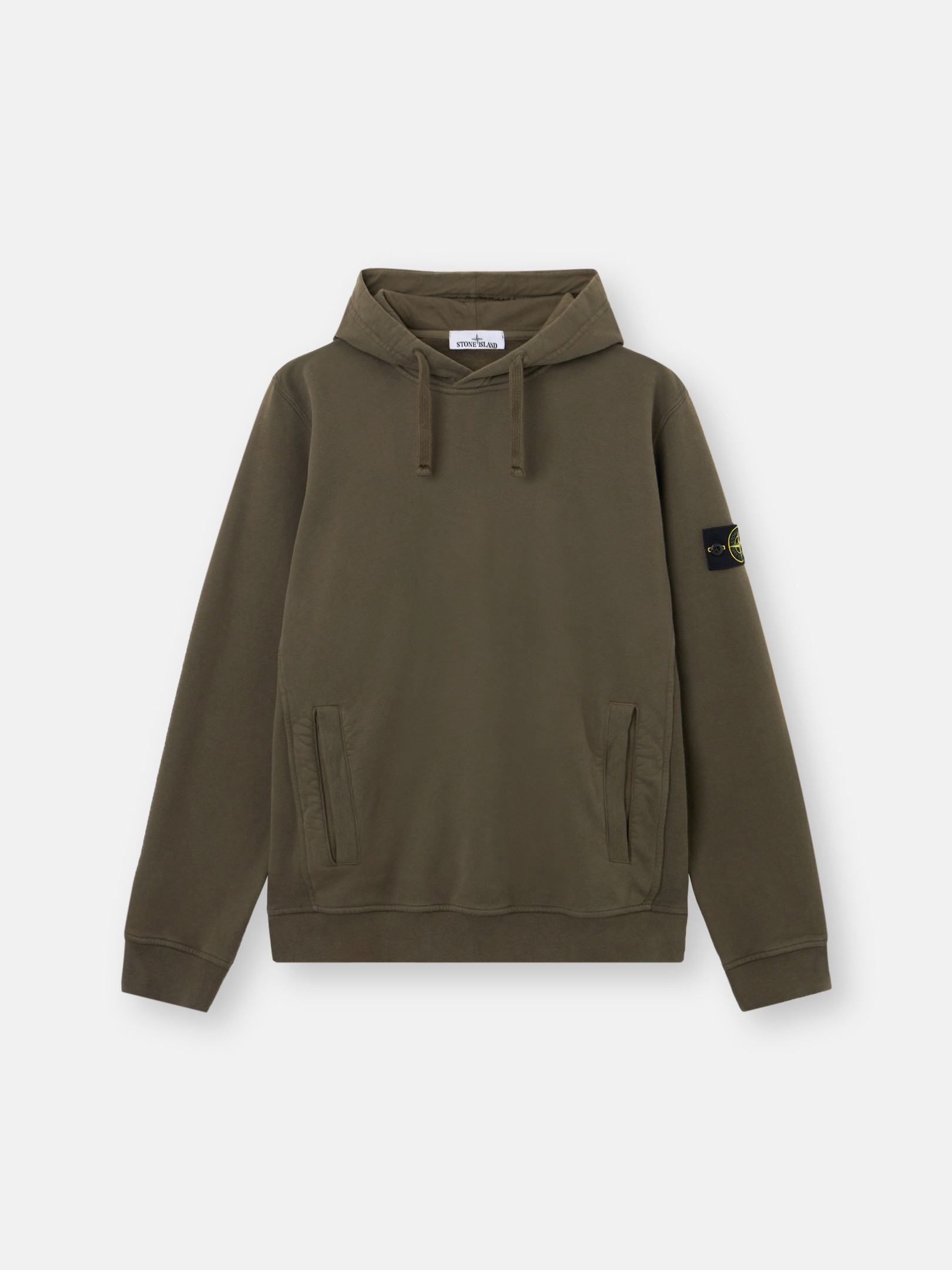 

Толстовка прямого кроя с капюшоном и карманом-кенгуру Stone Island 6100029 BRUSHED ORGANIC COTTON FLEECE, Military Green
