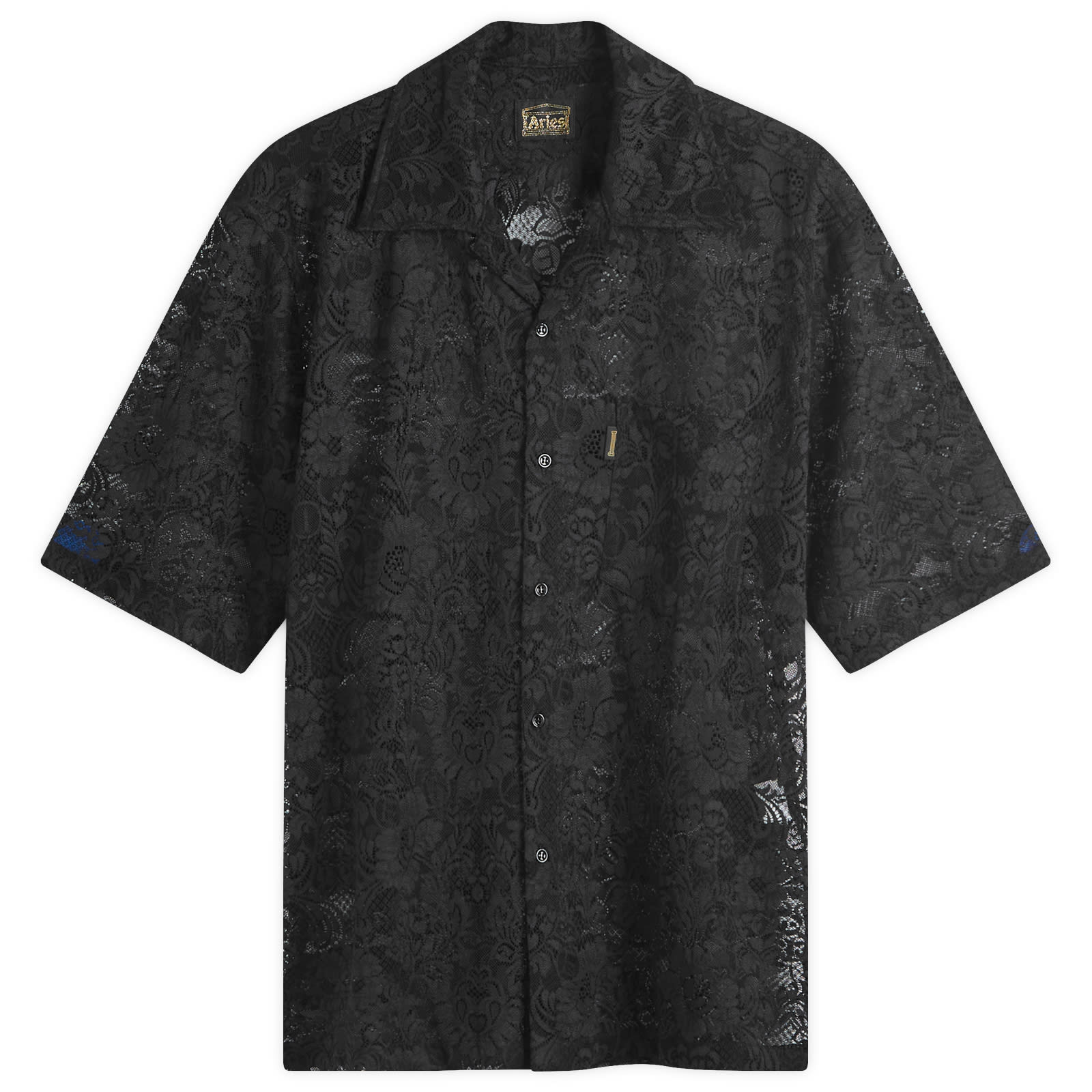 

Рубашка с коротким рукавом Aries Hawaiian Lace Vacation Shirt, черный