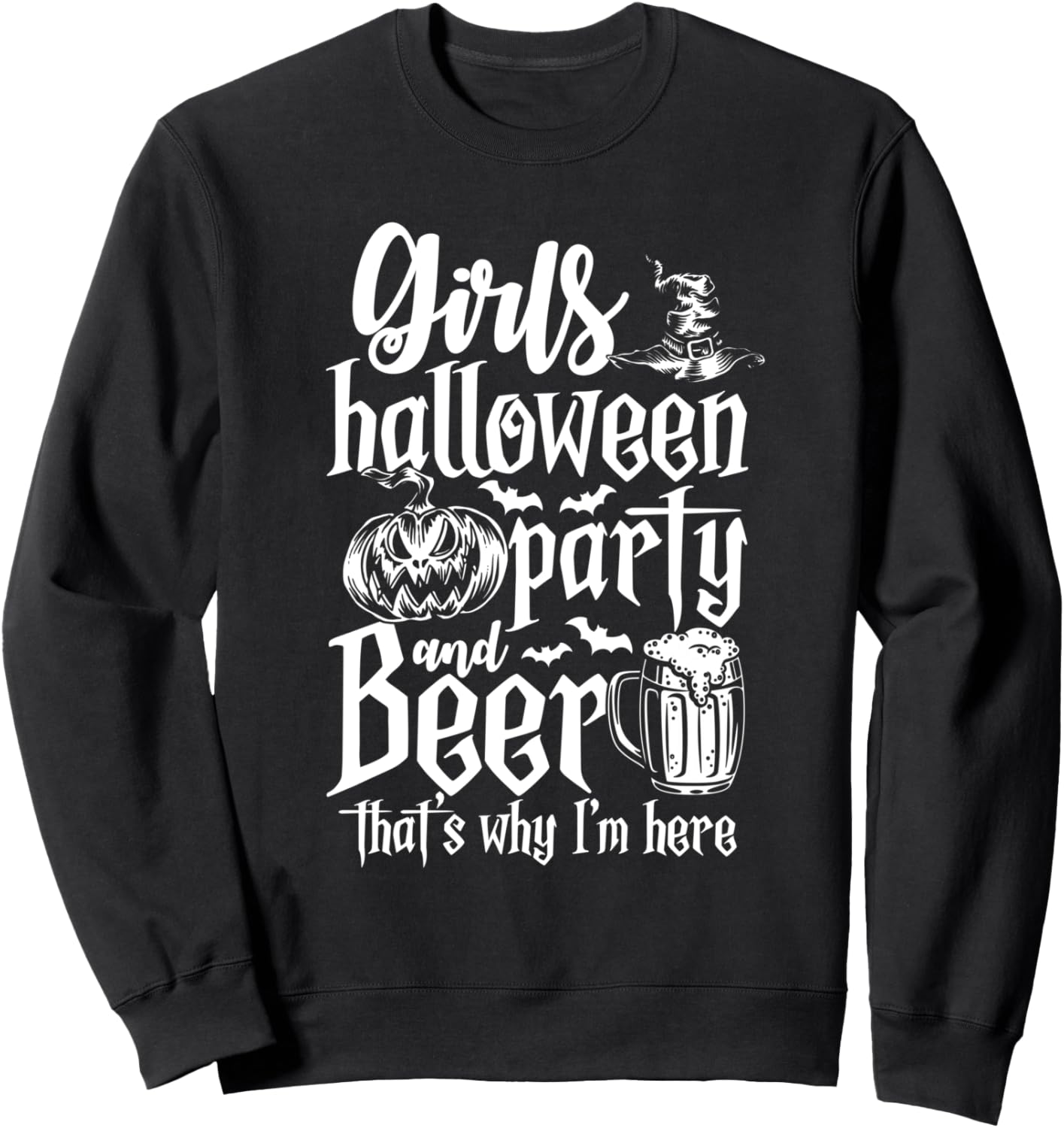 

Забавная толстовка на Хэллоуин для девичьей вечеринки на Хэллоуин и пива Funny Halloween Party Ideas, черный