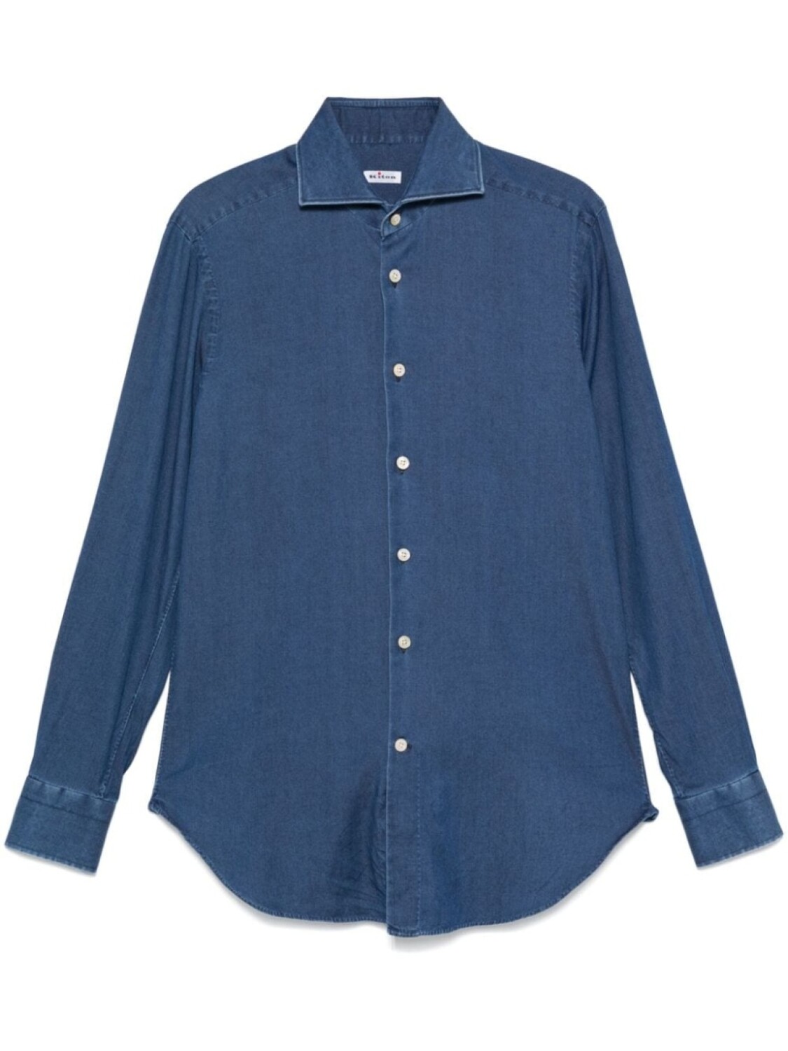 

Kiton рубашка из ткани шамбре, синий