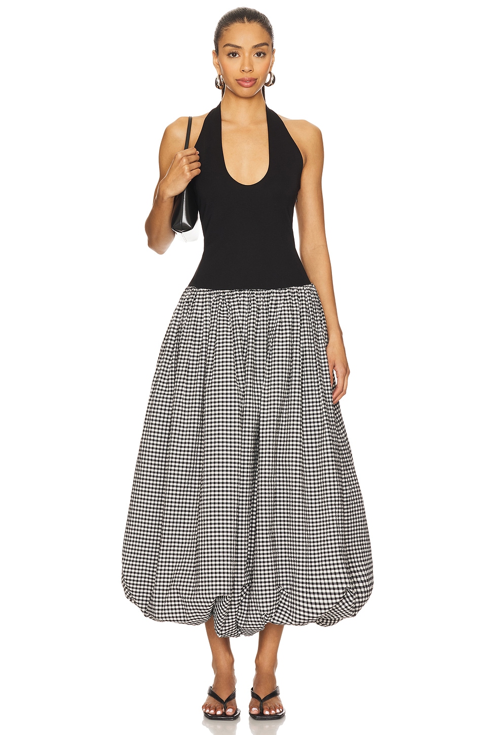 

Платье миди Carolina от Lovers And Friends, black & gingham
