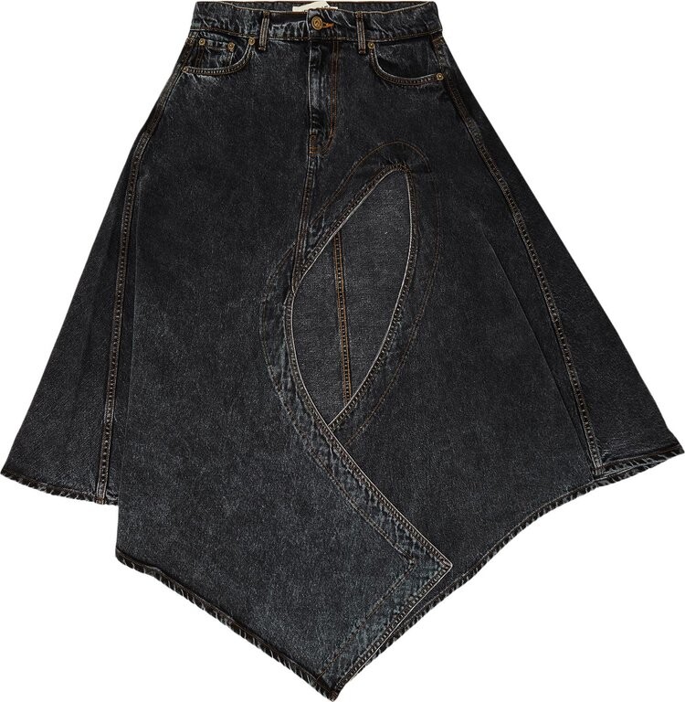 

Юбка Y/Project Evergreen Cut Out Denim 'Vintage Black', черный