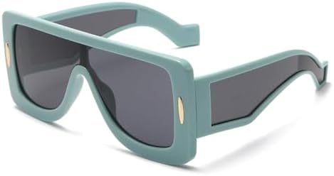 

Модные солнцезащитные очки в крупной оправе, интегрированные в корпус, квадратной формы, с технологией Technology Sense, для активного отдыха, женские MTZJH, Grey Blue