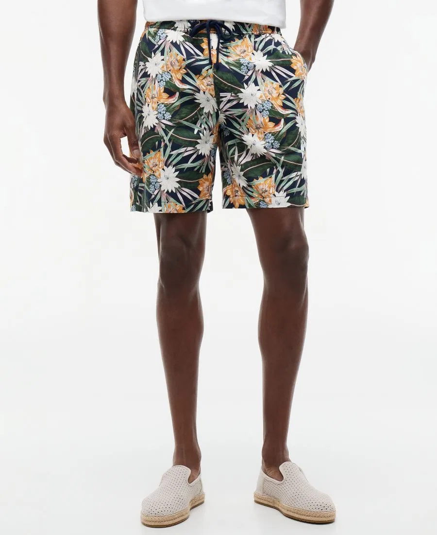 Мужские шорты Dover Regular-Fit 20 см с цветочным принтом и завязками Tommy Hilfiger, темно-синий