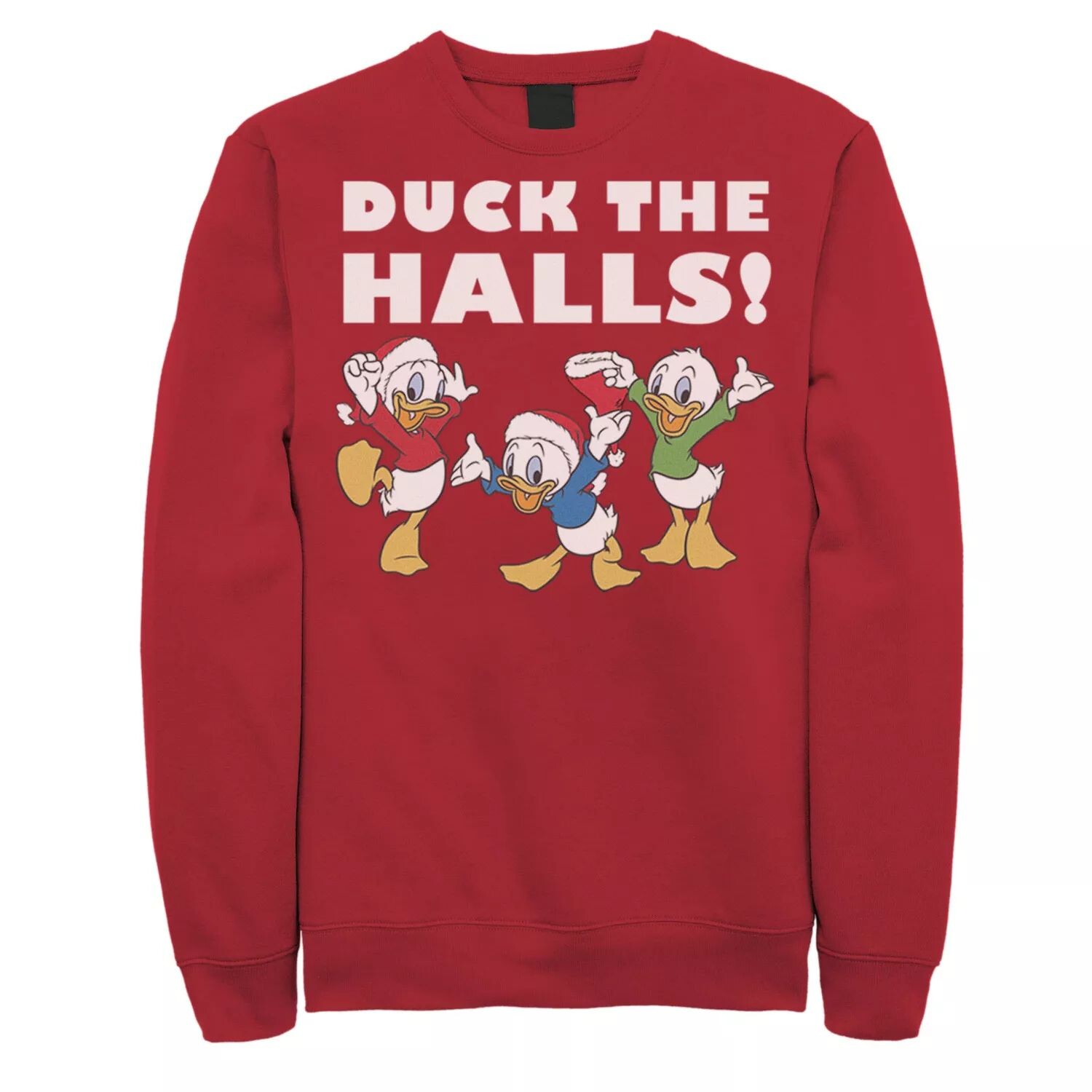 

Мужская рождественская футболка Huey Dewey And Louie Duck The Halls, Red Disney, красный