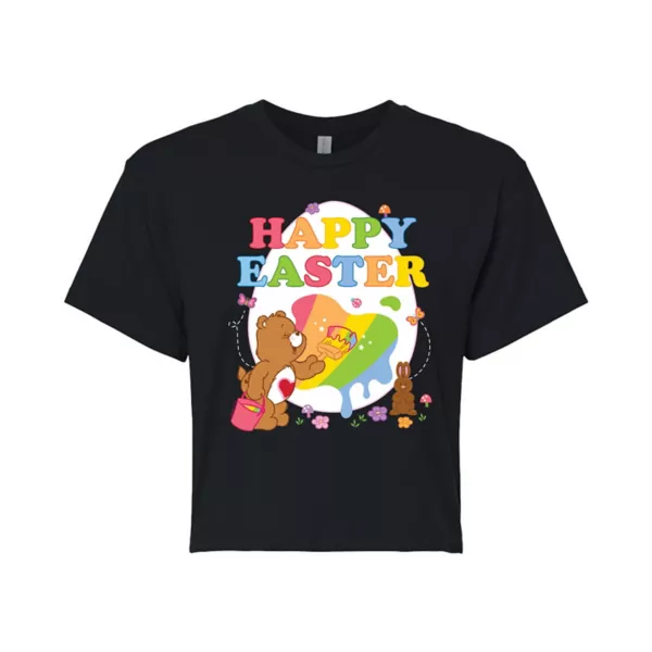 

Укороченная футболка Juniors Care Bears с пасхальным яйцом Licensed Character, черный