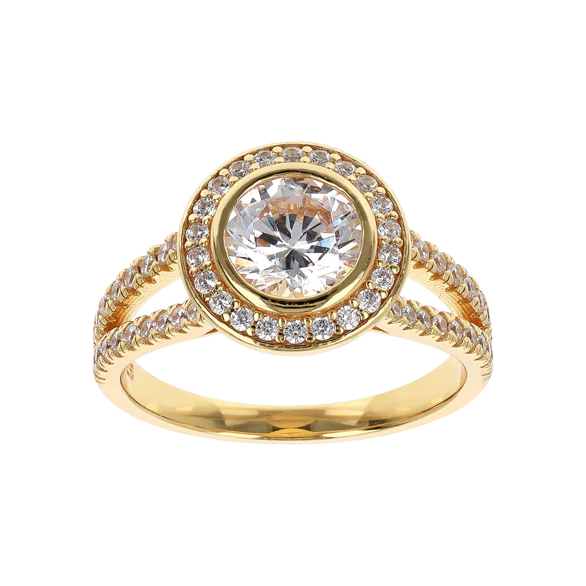 

Autentica - кольцо Halo 4,70 карата Autentica, желтый