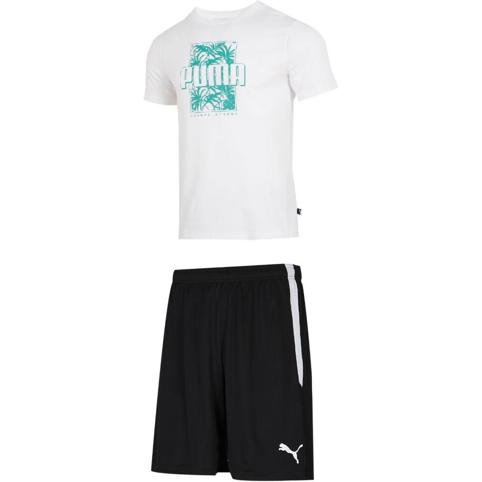 

Повседневный спортивный мужской комплект белого и черного цвета Puma, черный