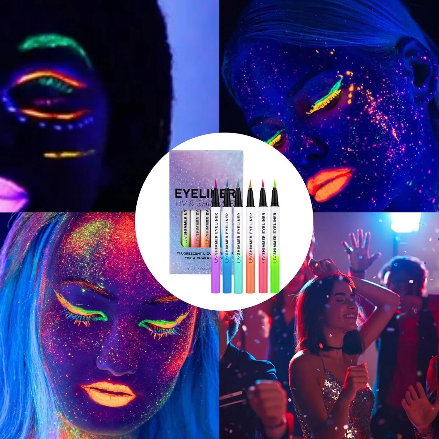 Подводка для глаз Colorful Liquid Eyeliner Smooth Glitter Waterproof, 1 шт, Single Attributes — фото 4