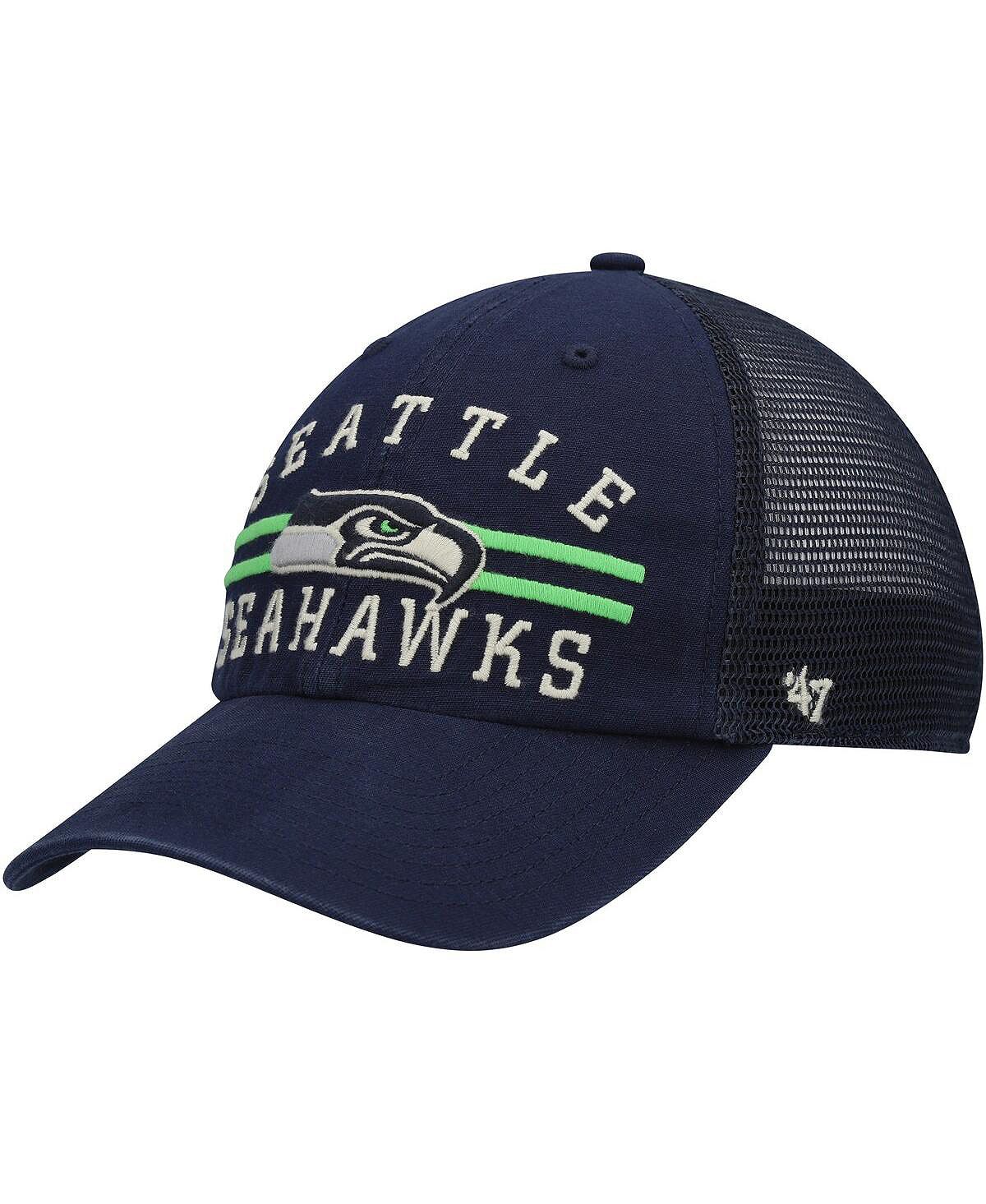 

Мужская темно-синяя бейсболка Seattle Seahawks Highpoint Trucker Clean Up Snapback '47 Brand