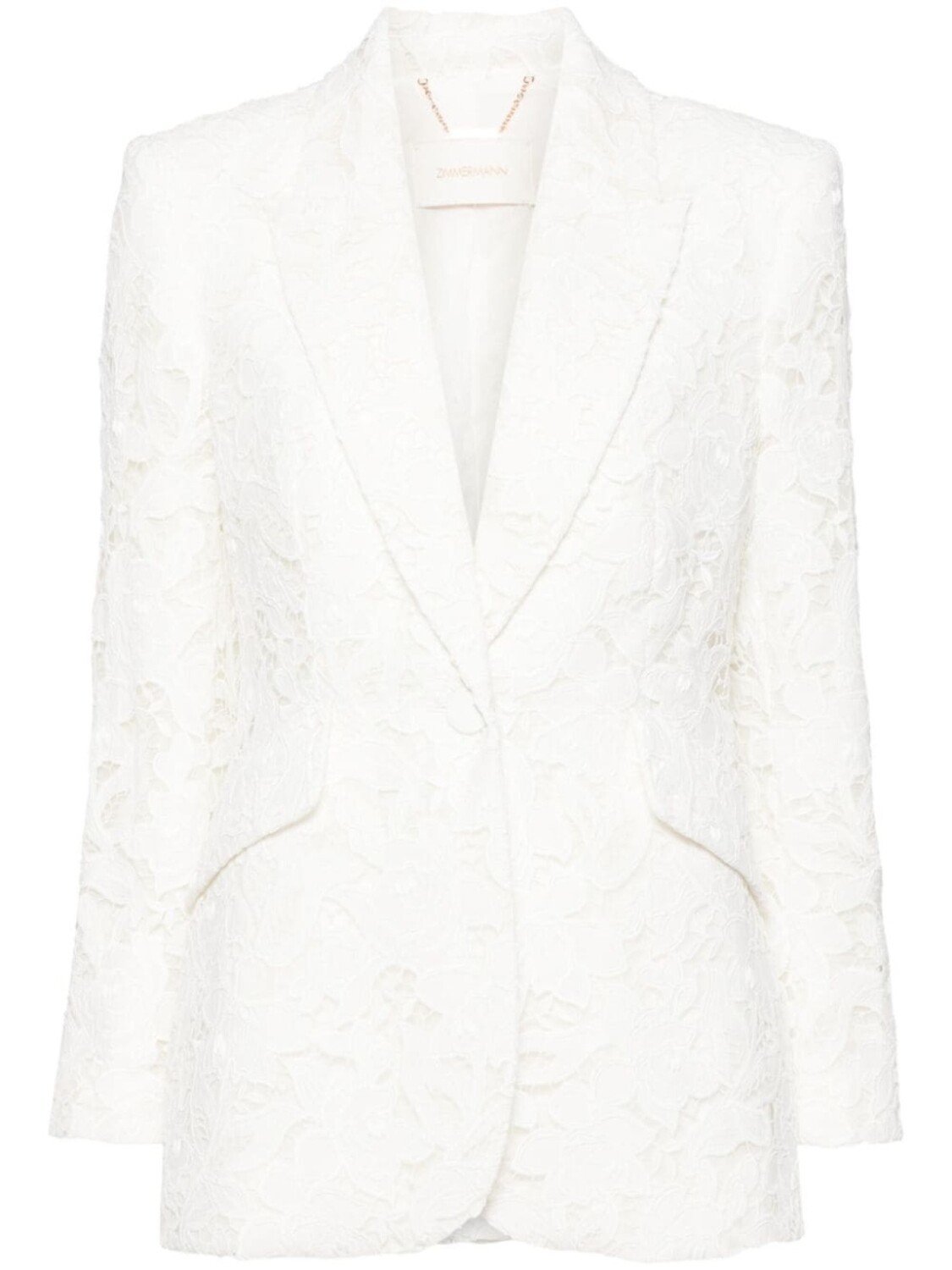 

Блейзер Natura с кружевом ZIMMERMANN, белый