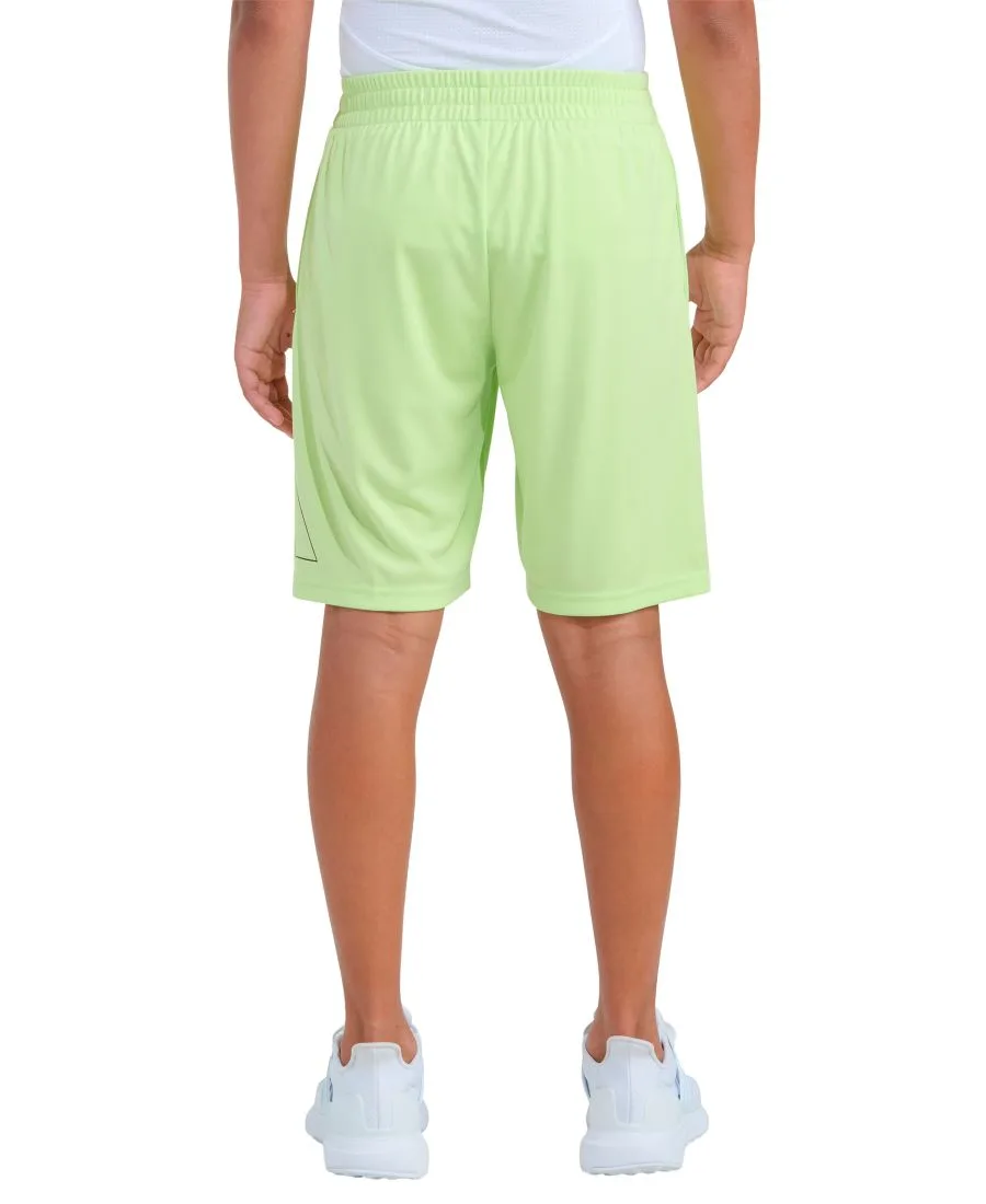 Детские шорты с эластичным поясом и большим логотипом, размер 8-20 Adidas, Pulse Lime — фото 4