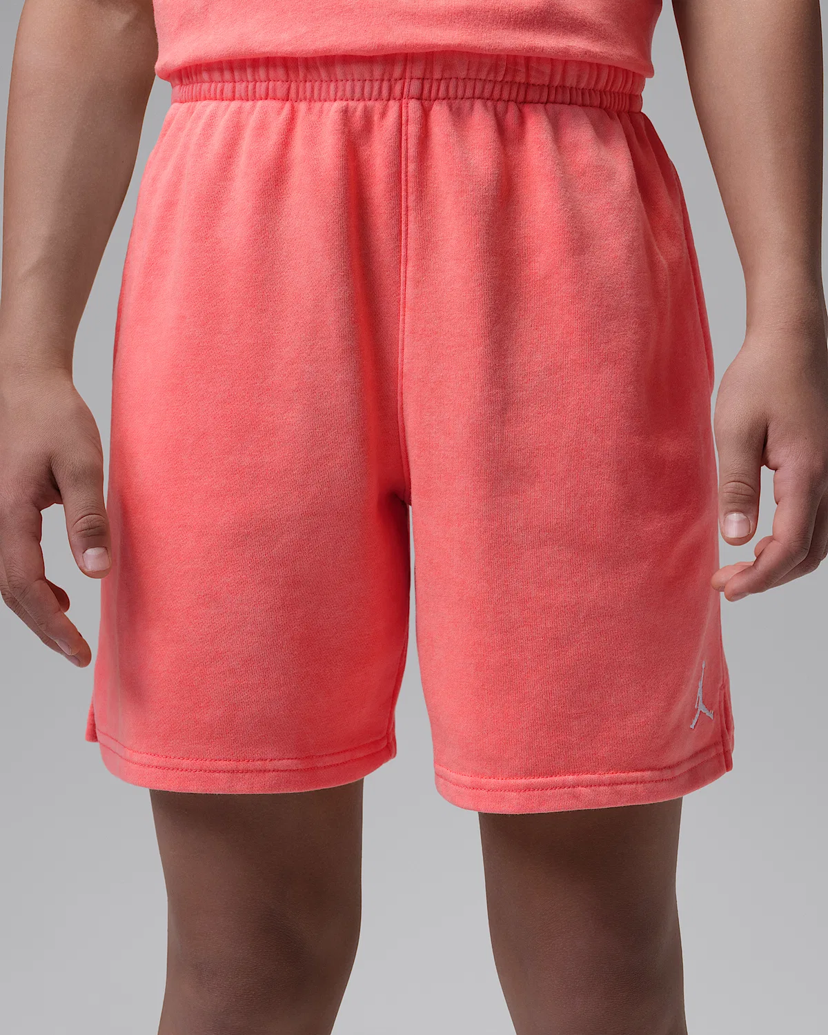 Детские шорты Jordan Big Kids' Brooklyn Washed French Terry, Bright Mango — фото 2