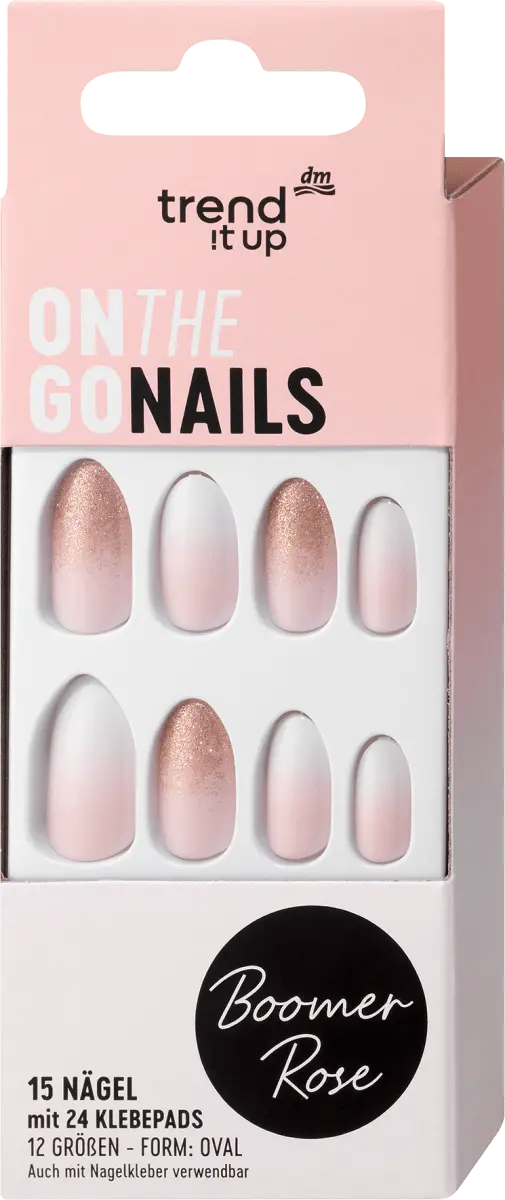 

Накладные ногти On The Go Boomer Rose 15 шт. trend !t up