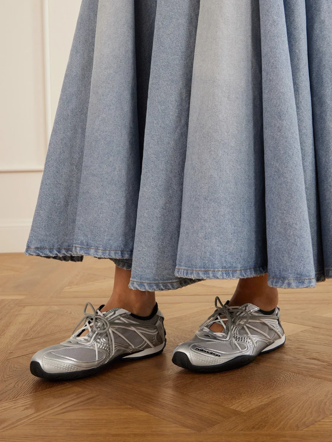 Кроссовки-слипоны Radar с резиновой отделкой BALENCIAGA, серебряный — фото 2