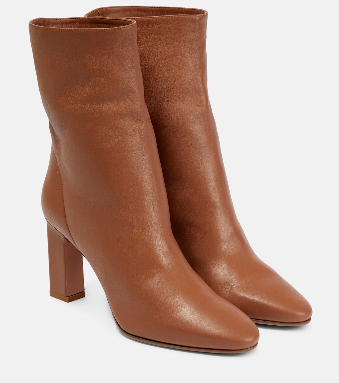 Кожаные ботильоны Manzoni Aquazzura, коричневый