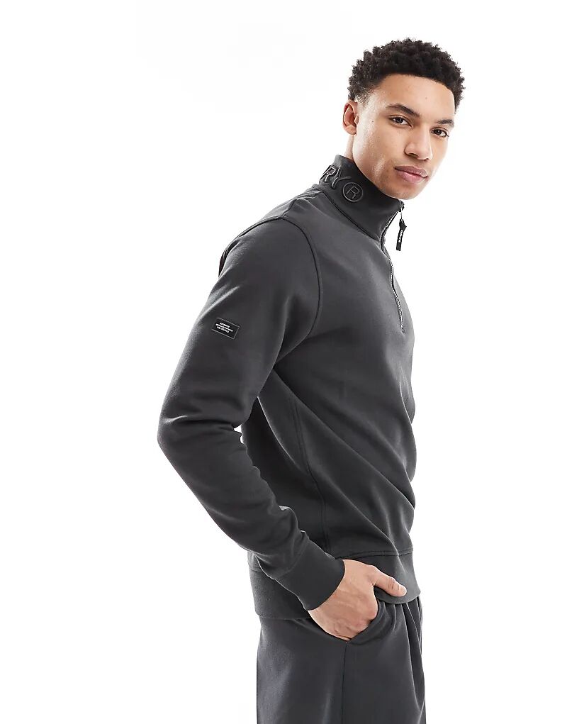 

Толстовка хенли с логотипом Superdry Utility, цвет: черный