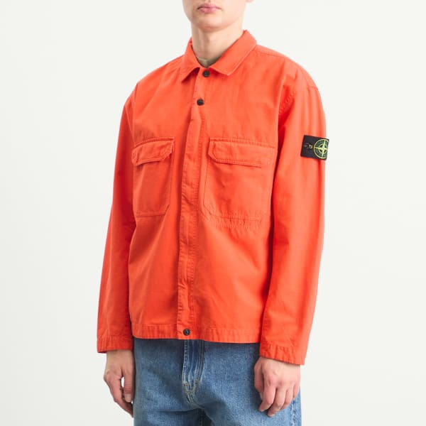 Рубашка-куртка из рипстопа на молнии Stone Island, Scarlet — фото 2