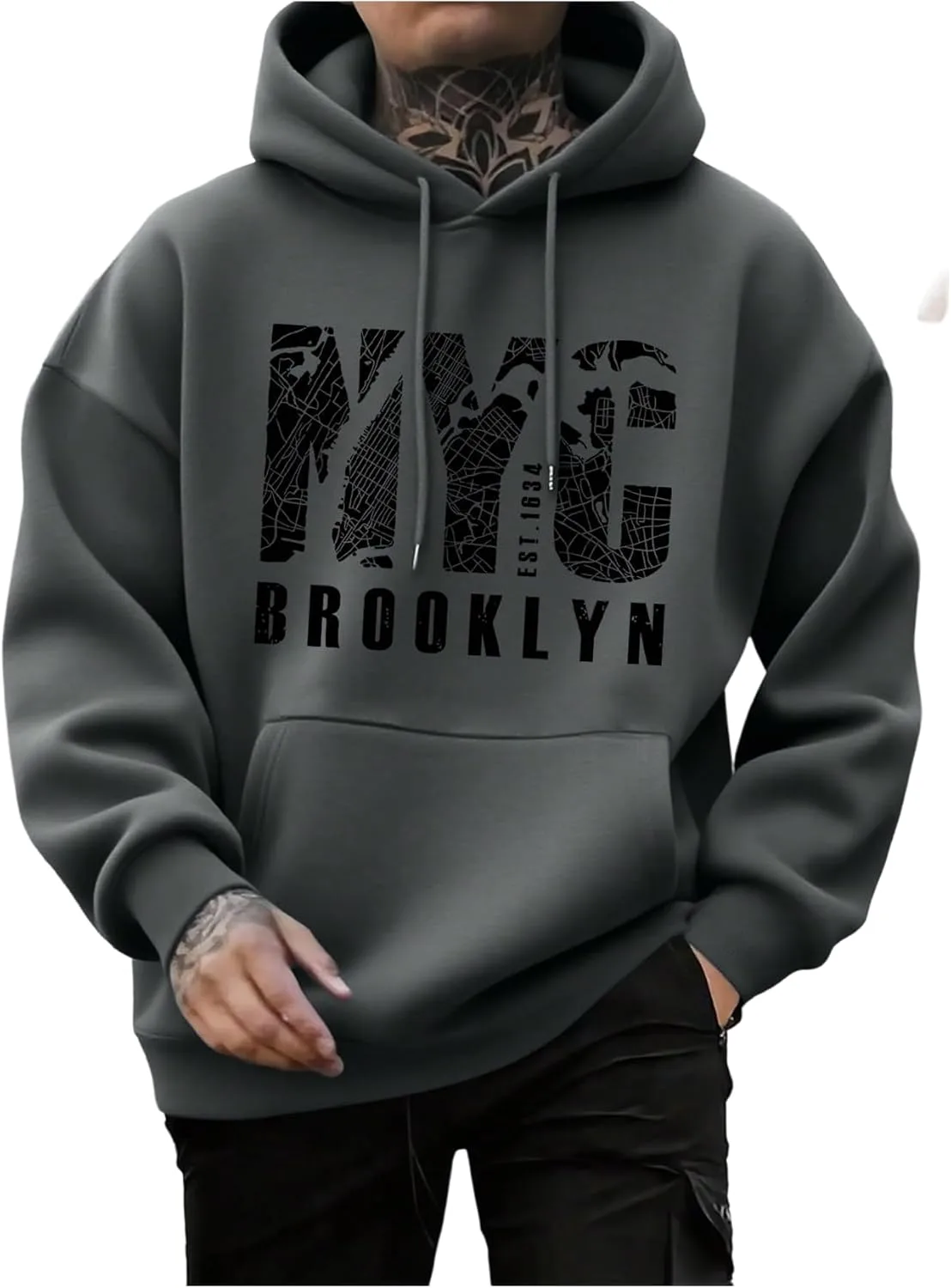 

Графический худи Shenhe для мужчин, свободный крой, винтажный флис