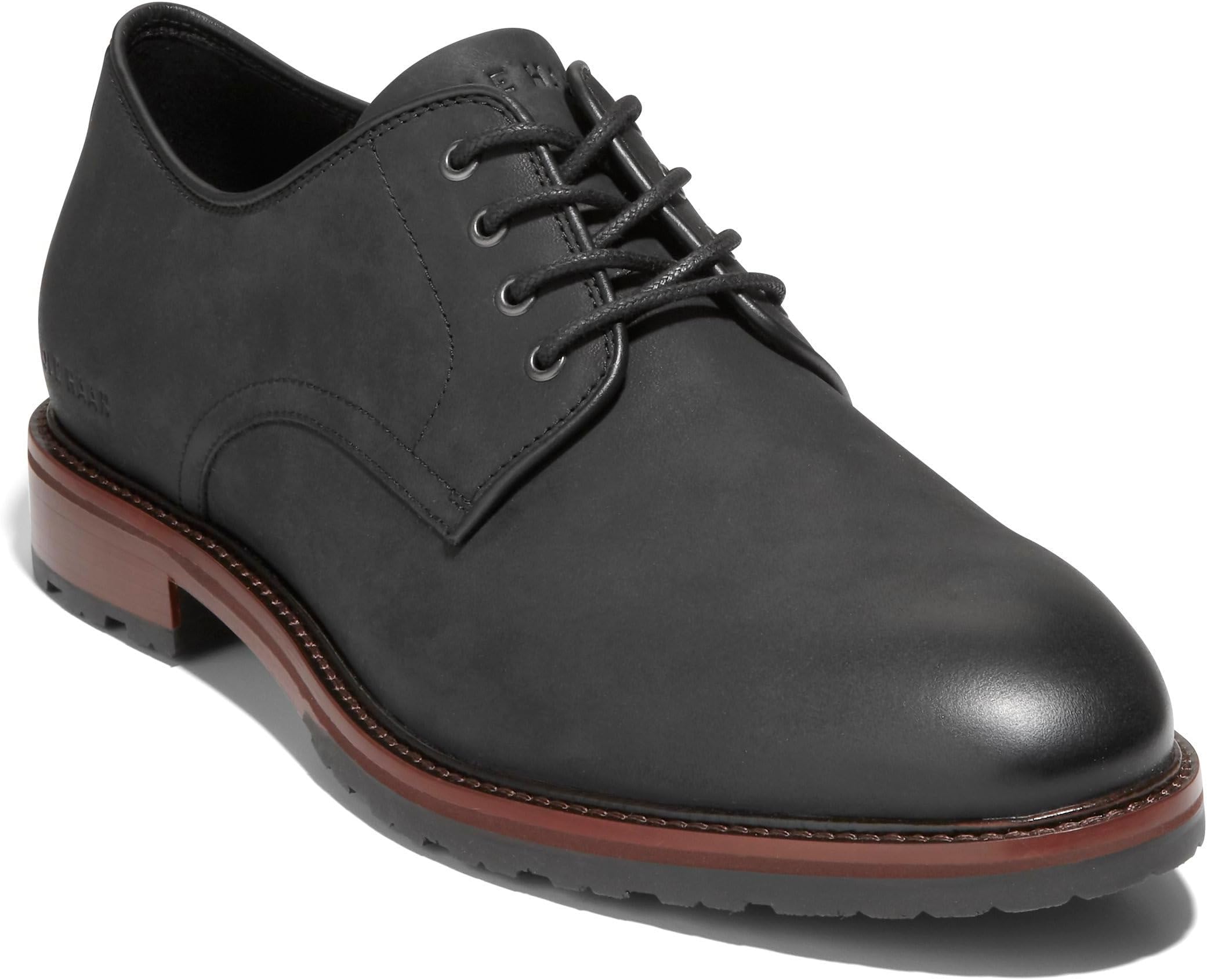 

Кроссовки Berkshire Lug Plain Toe Oxford Cole Haan, цвет Black Waxy Leather/WR