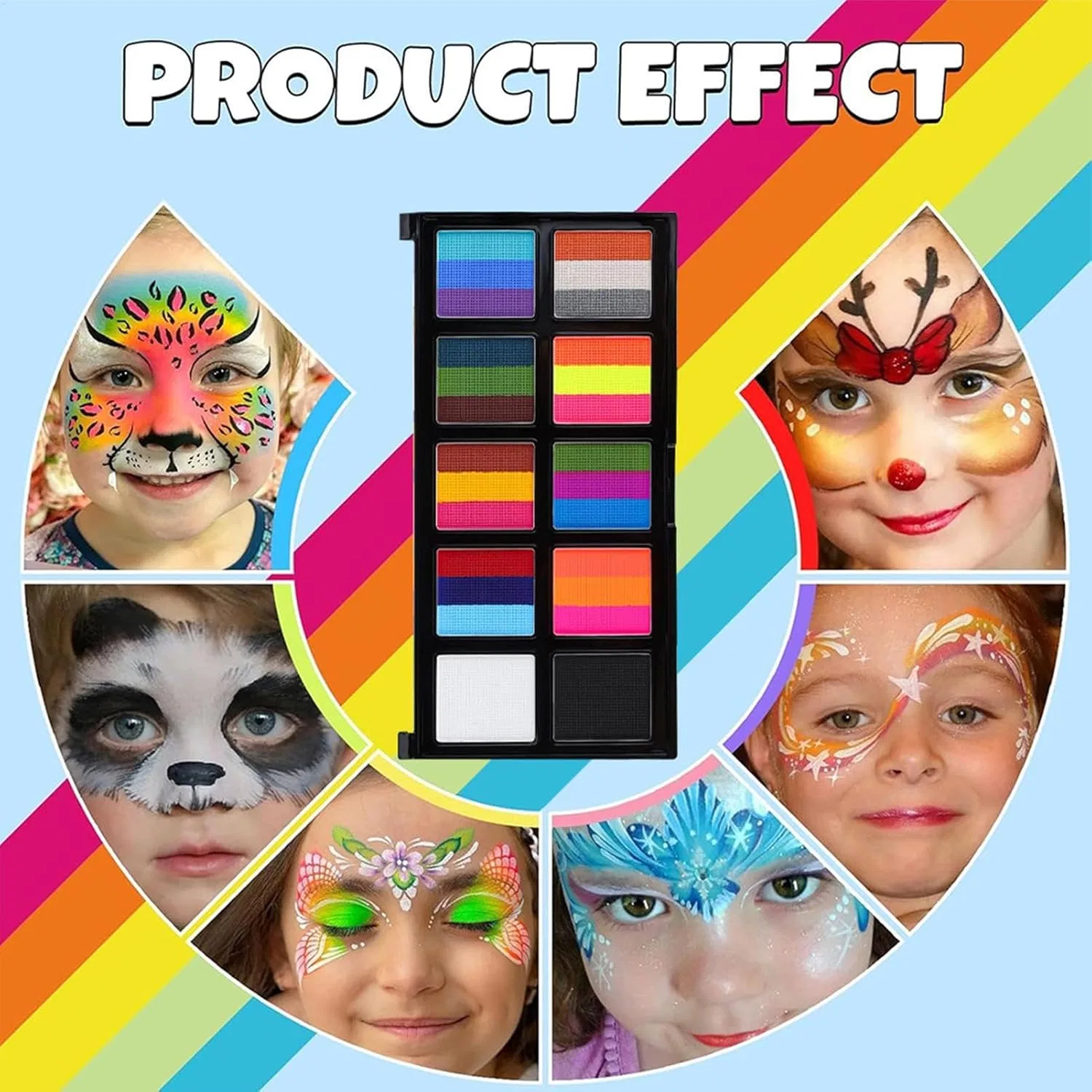Набор для аквагрима и боди-арта Professional Kit, Generic, 1 шт., ассорти — фото 4