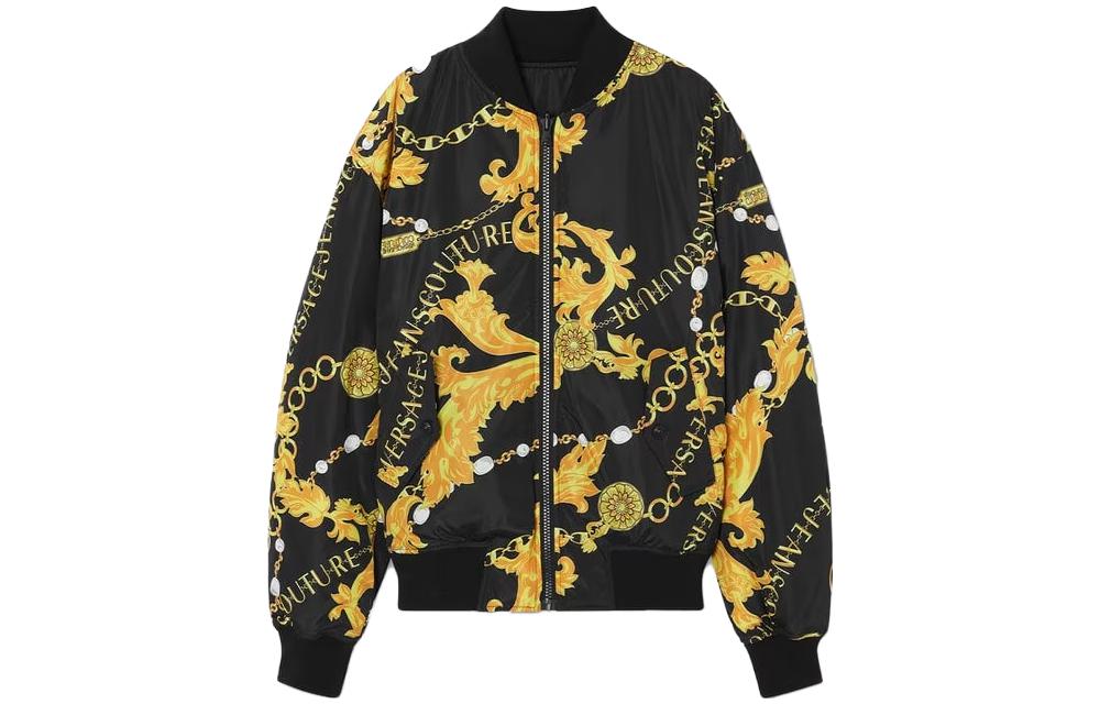VERSACE Куртка мужская черная золотая, Black Gold — фото 3