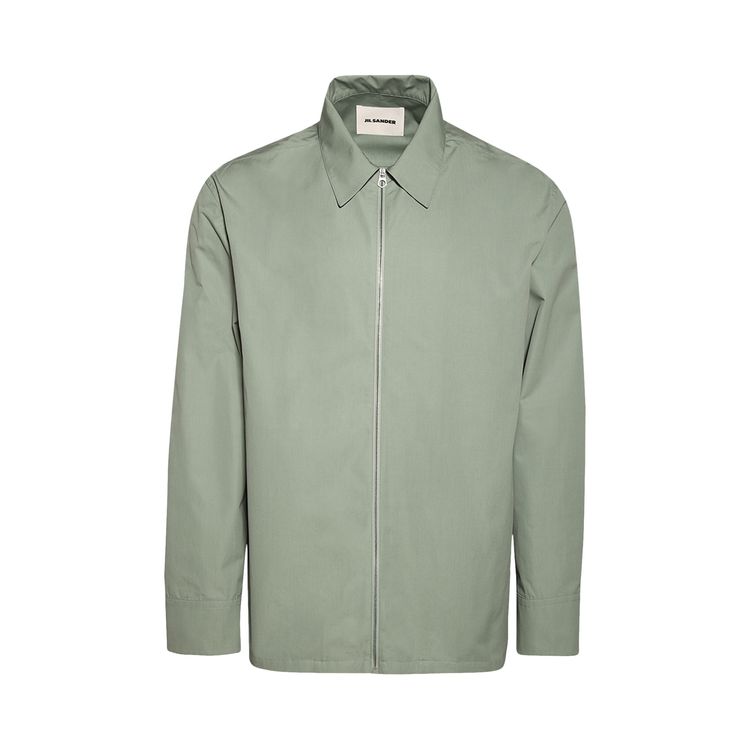 

Рубашка Jil Sander Zip Long-Sleeve Shirt Powder Green, зеленый