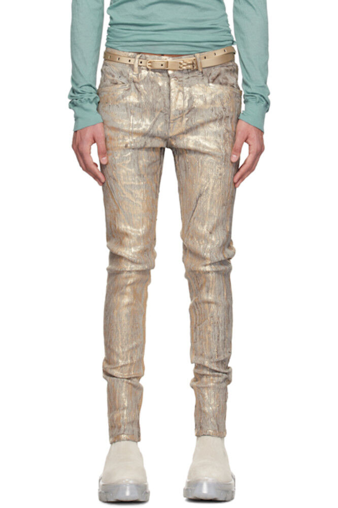 

Золотые джинсы Hollywood Tyrone Rick Owens