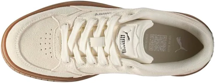 Детские кроссовки PUMA для девочек Karmen II Idol с шнуровкой - белые, слоновая кость/серебряный — фото 4