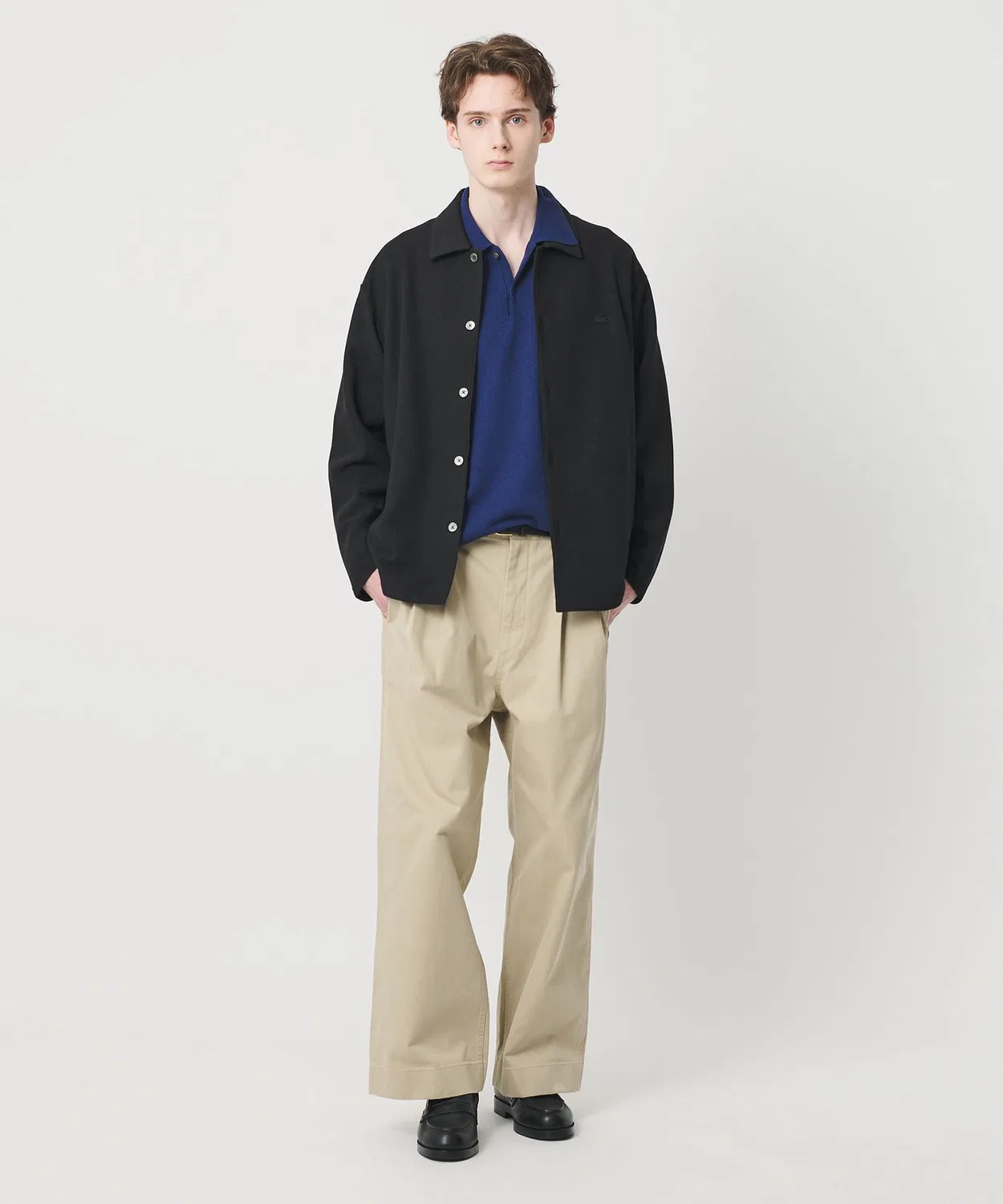 Шарт-жакет LACOSTE однотонный, из хлопка с полиэстером, тёмно-серый — фото 4
