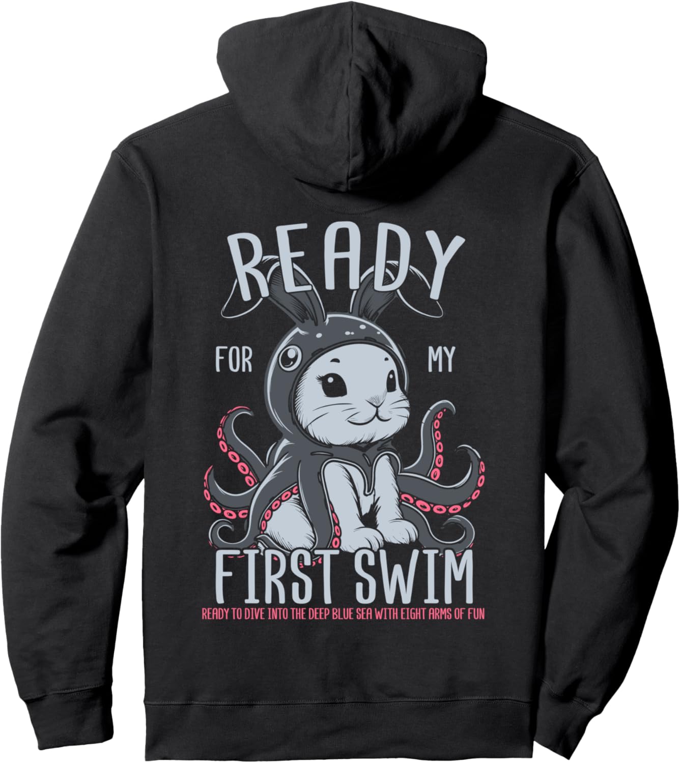 

Осьминог, Кролик, Чернильная рыба, Кракен, Зайчик, Толстовка для первого плавания Exotic Bunny Octopus Bunnies Cute Hare, черный