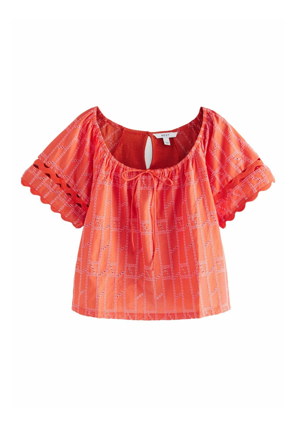 

Блуза REGULAR FIT BRODERIE SHORT SLEEVE RIC RAC Next, оранжевый