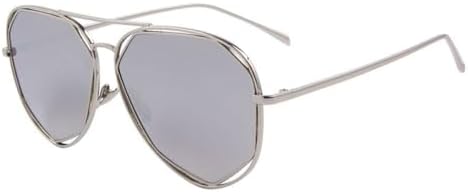 

Модные женские солнцезащитные очки 2026 года: классические, с двойным острием, зеркальными линзами, плоским экраном, летние, с защитой от УФ-излучения UV400 MTZJH, C05 Silver