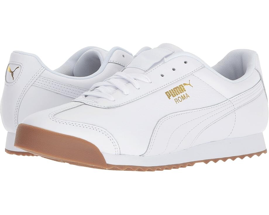 

Кроссовки PUMA Roma Classic Gum, цвет Puma White/Puma Team Gold