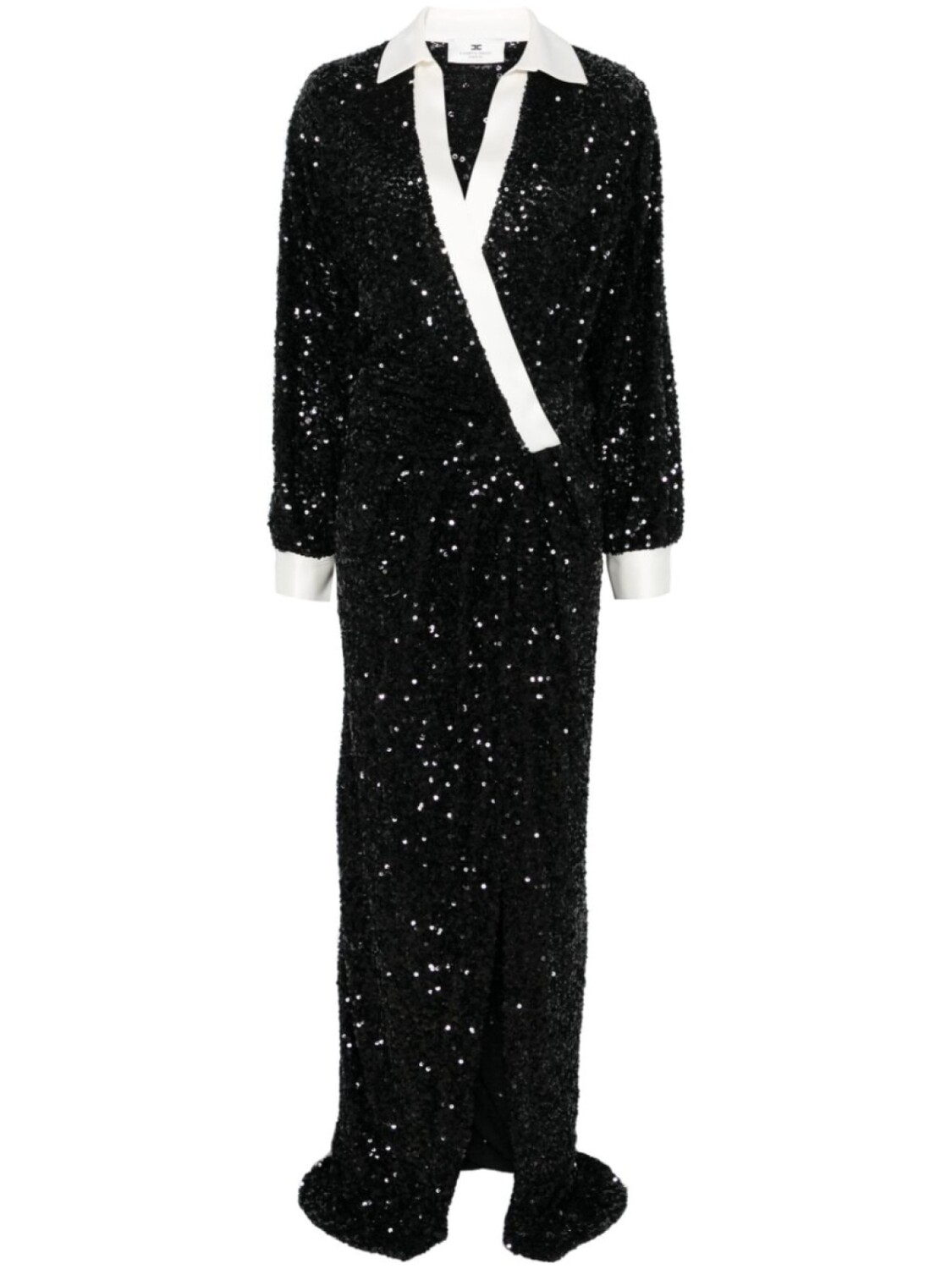 

Платье макси с пайетками Elisabetta Franchi, черный