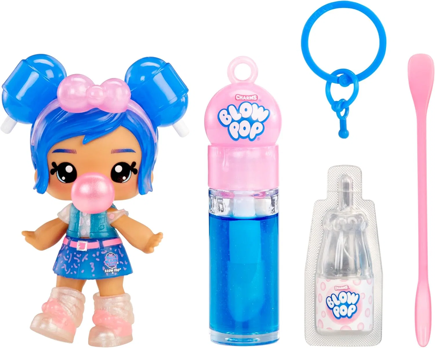 Набор для создания блеска для губ Yummiland x Blow Pop «Lulu Raspberry» с куклой и брелоком Yummiland, Lulu Raspberry