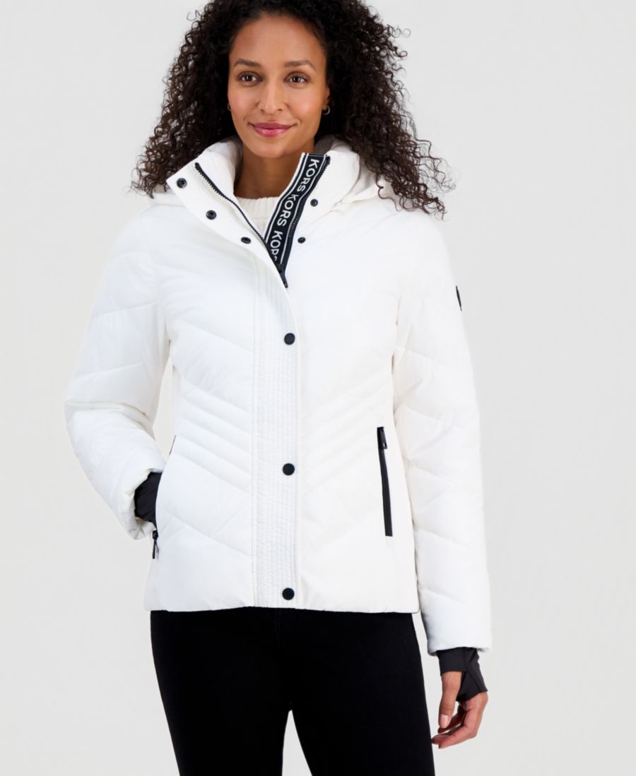 

Женская складная пуховая куртка с капюшоном Michael Kors, White
