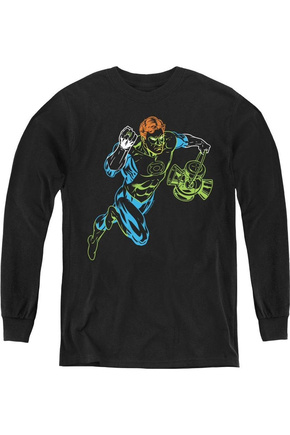 

Футболка с длинным рукавом Gl Neon Lantern Youth Gildan, черный