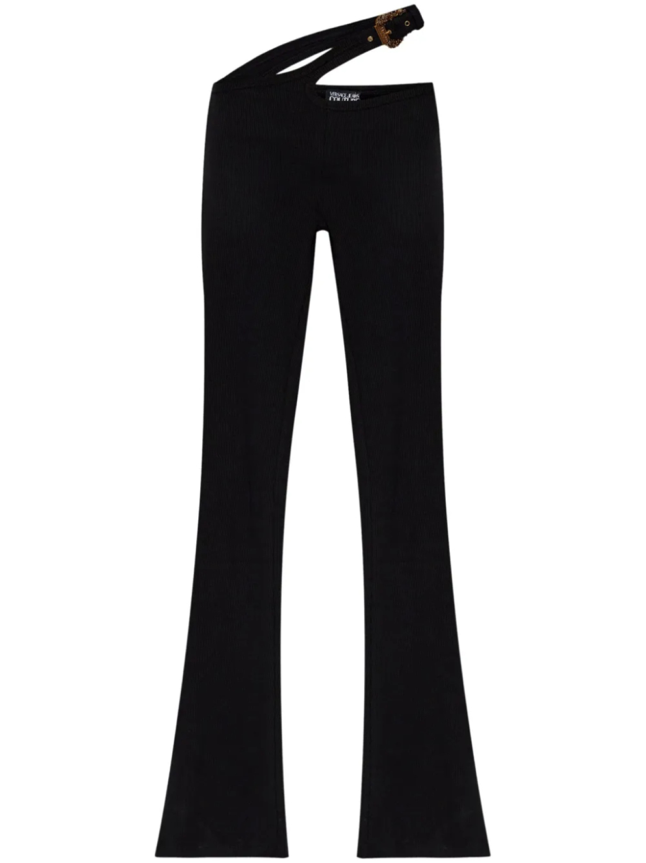 

Расклешенные брюки Versace Jeans Couture из эластичного хлопка, черный