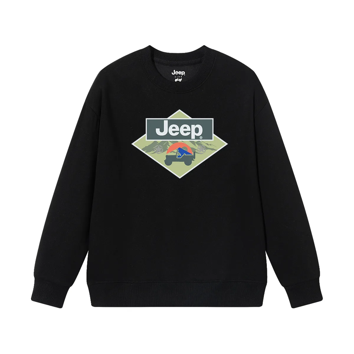 Толстовка с круглым вырезом для школьников Jeep, Coffee[Fleece-Lined] — фото 3