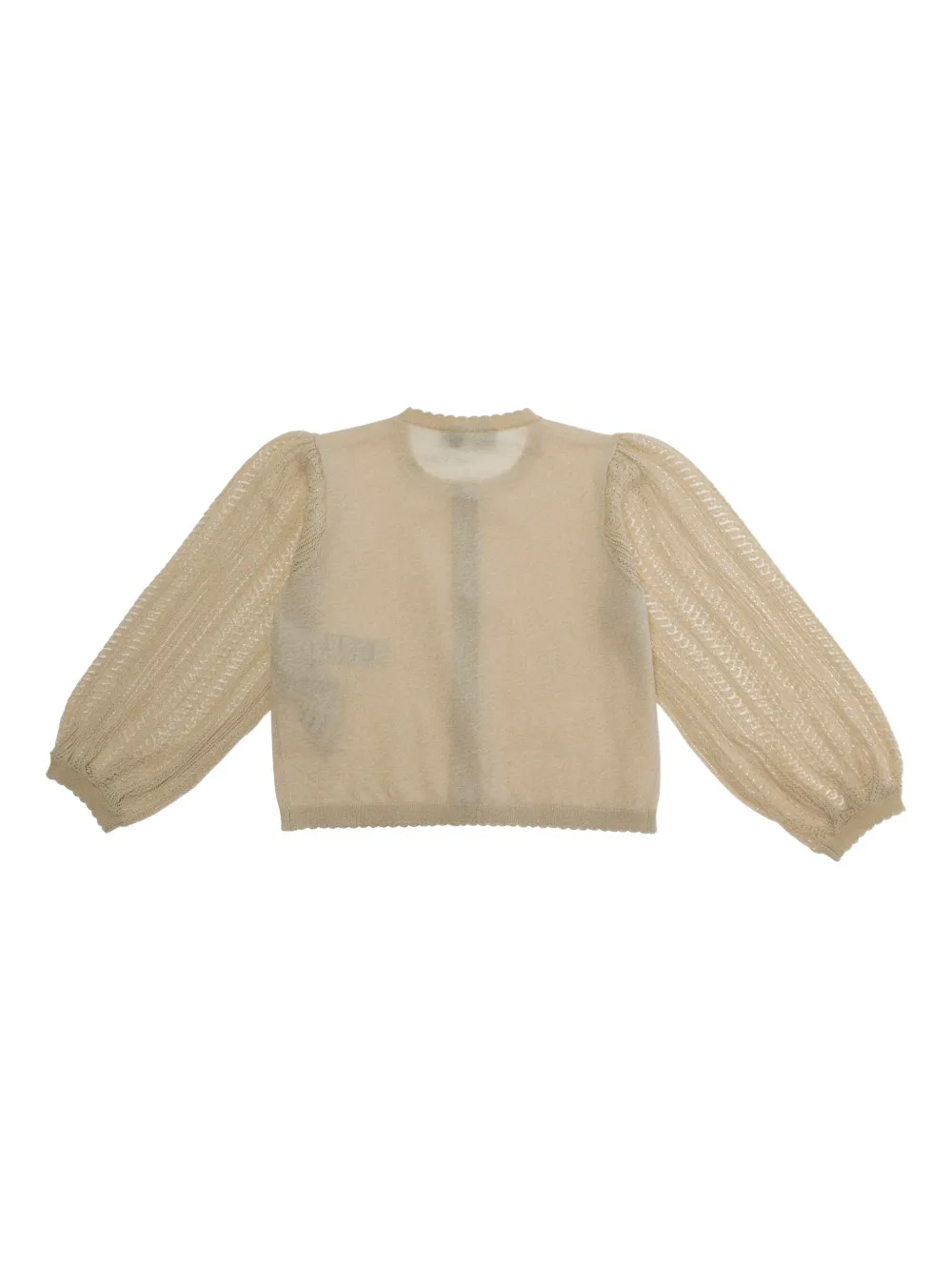 Кардиган с объемными рукавами Emporio Armani Kids, нейтральный — фото 2