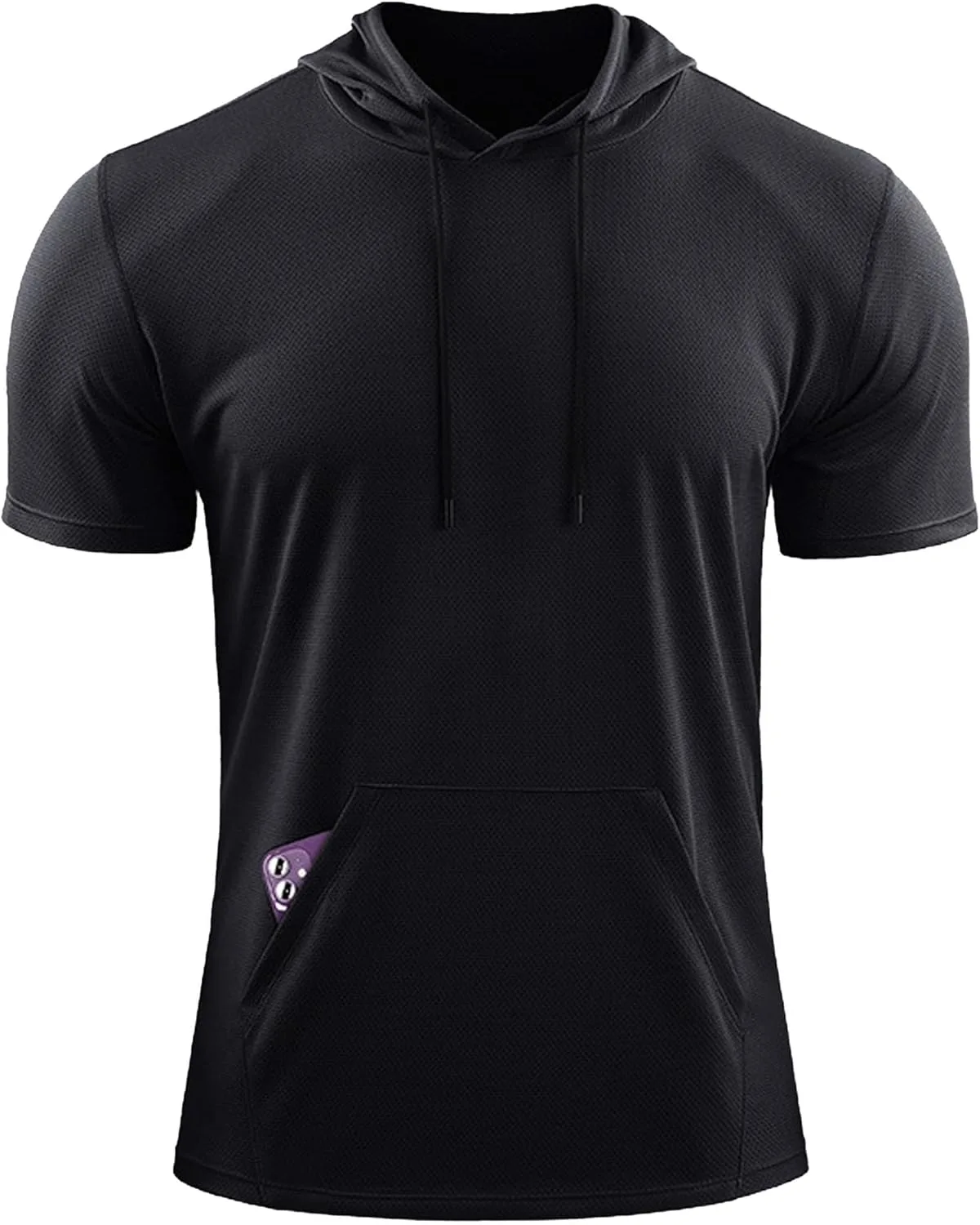 

Худи с коротким рукавом для мужчин, карман, летняя модель Gsywaipei