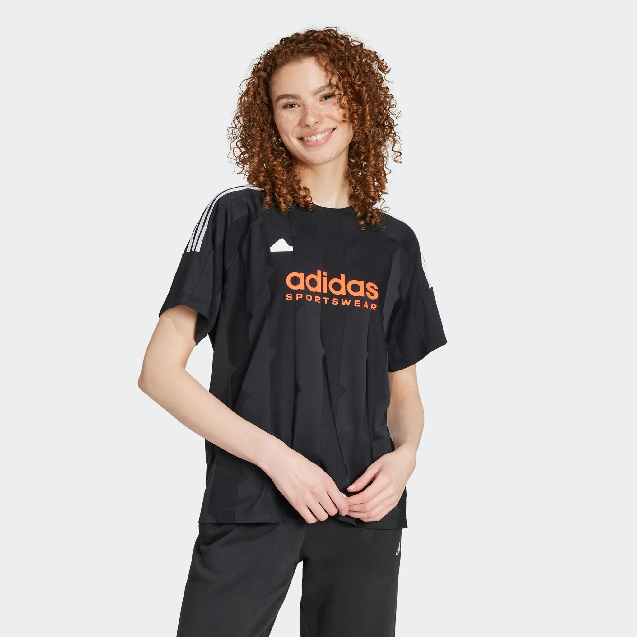 

Футболка Adidas Sportswear "W TIRO Q3 BOYFT", черный