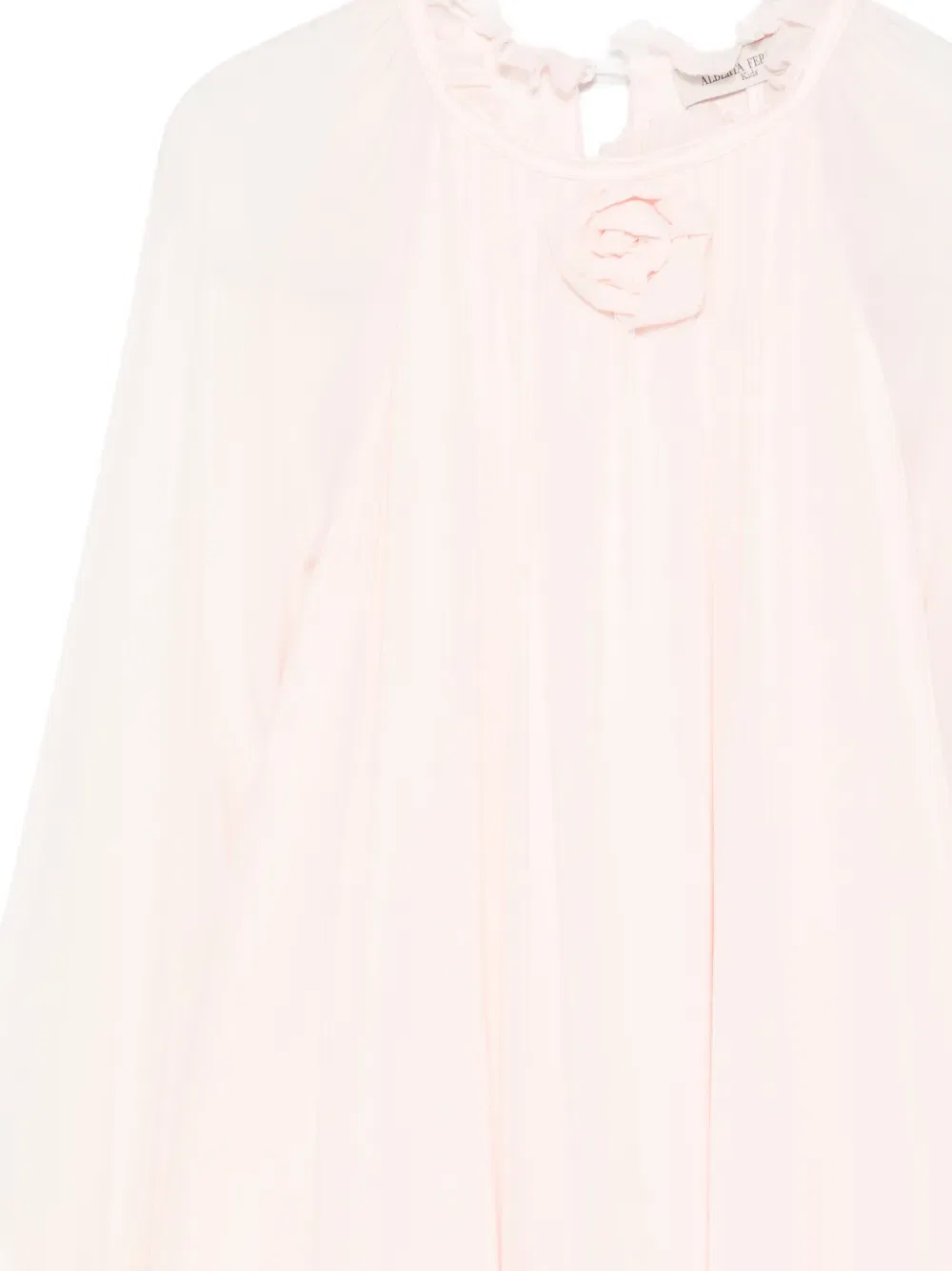 Платье с оборками и цветочным принтом Alberta Ferretti Kids, розовый — фото 3