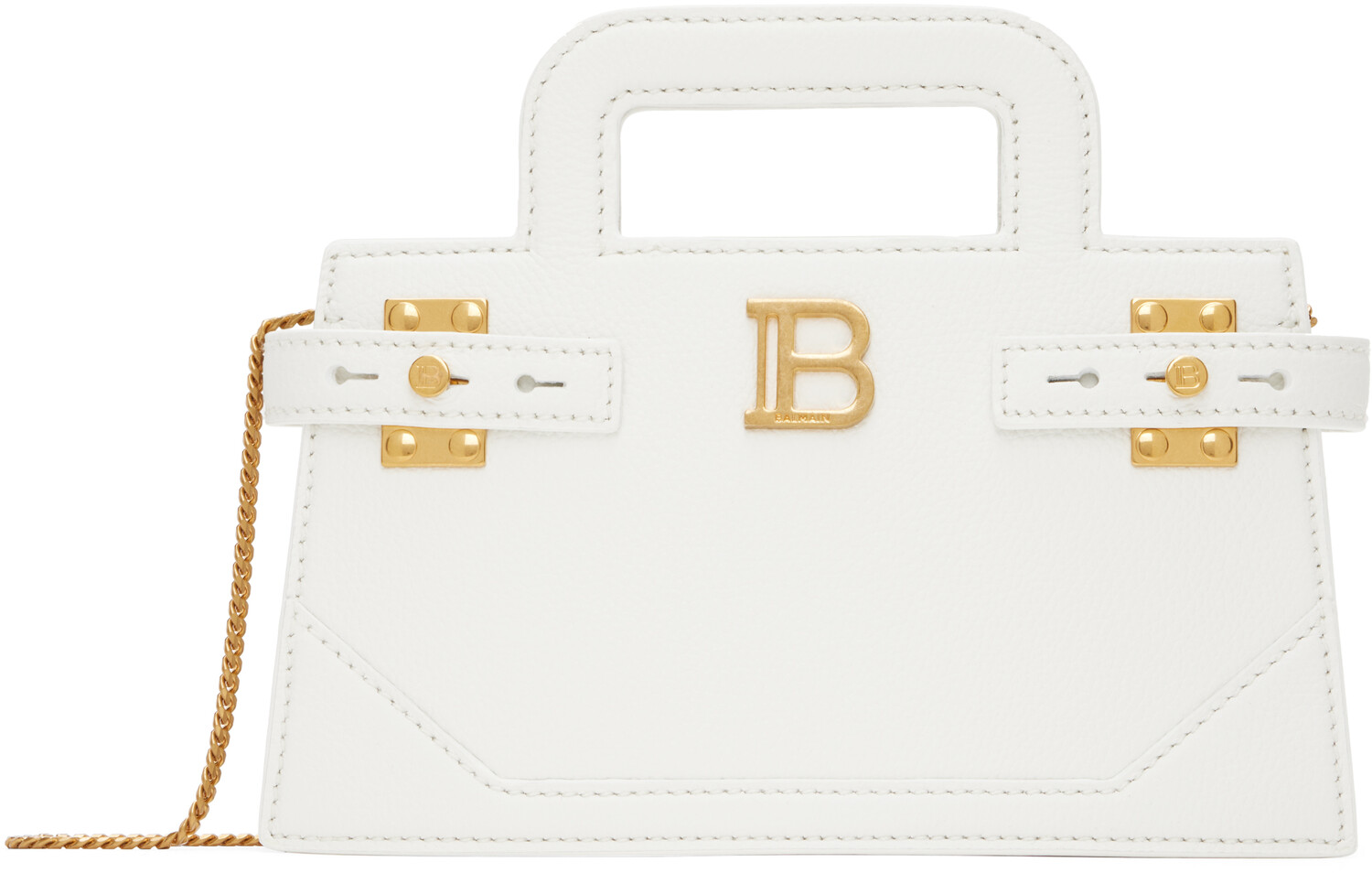 

Белая маленькая сумка B-Buzz Balmain, Белый, Белая маленькая сумка B-Buzz Balmain