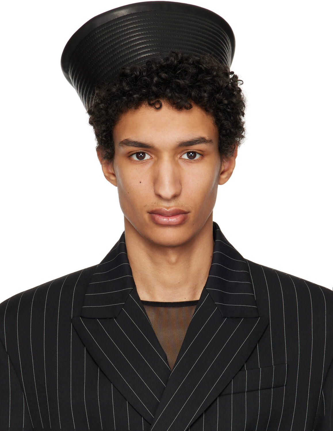 

Шляпа «Кожаный моряк» Jean Paul Gaultier, черный
