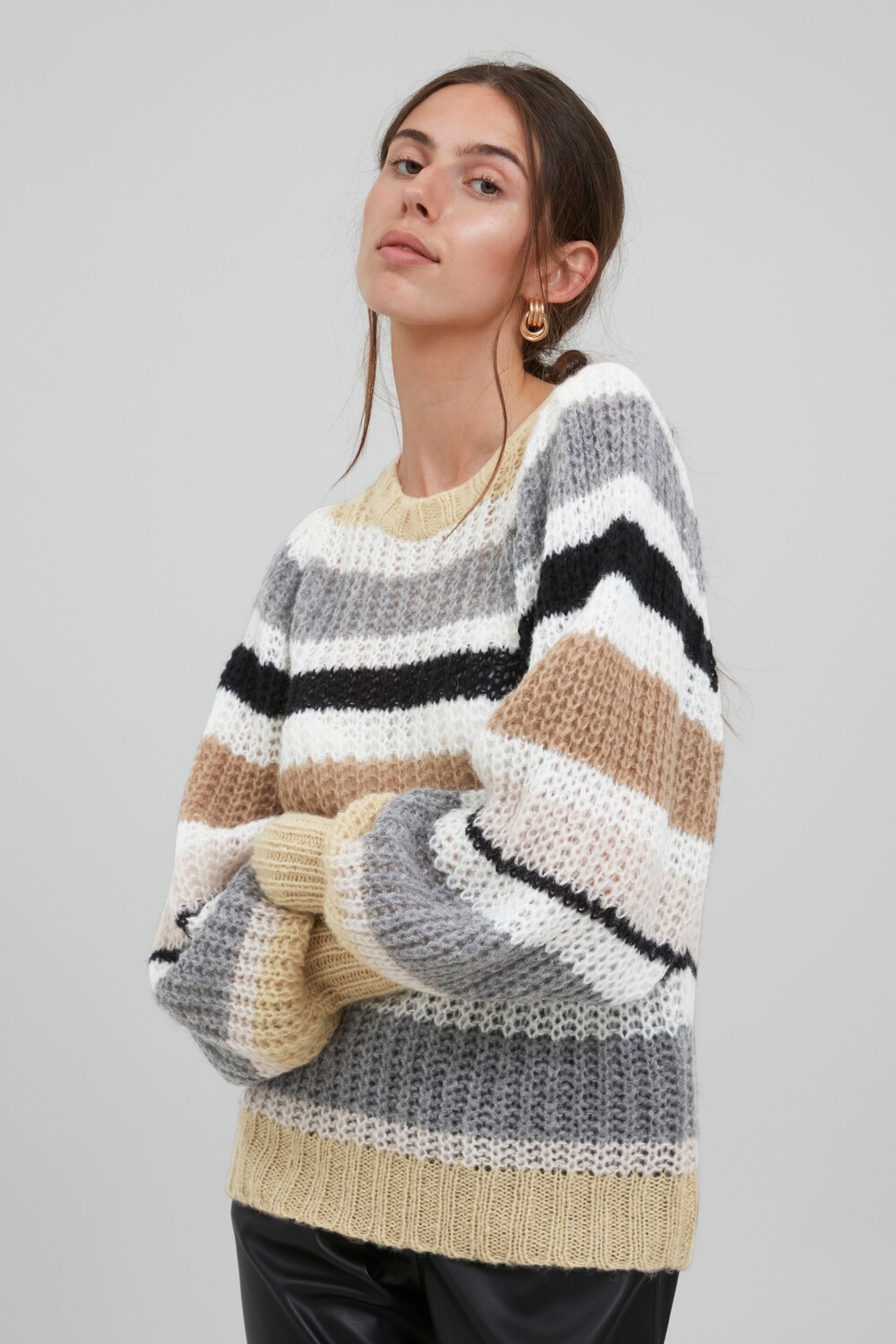 

Рубашка ICHI Strickpullover, натуральный