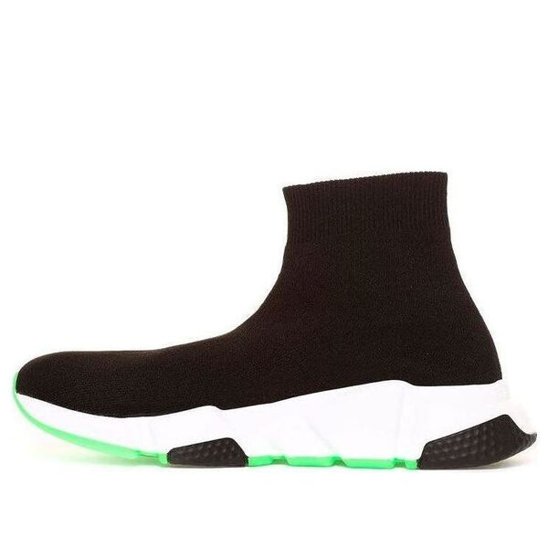 Кроссовки speed trainer 'black white green' Balenciaga, черный