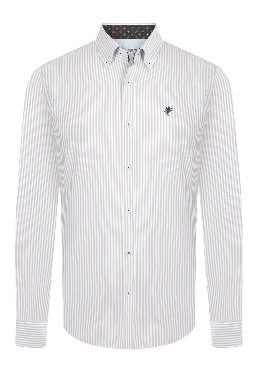 

Повседневная рубашка DENIM CULTURE Regular fit Button Up Shirt Francis, бежевый