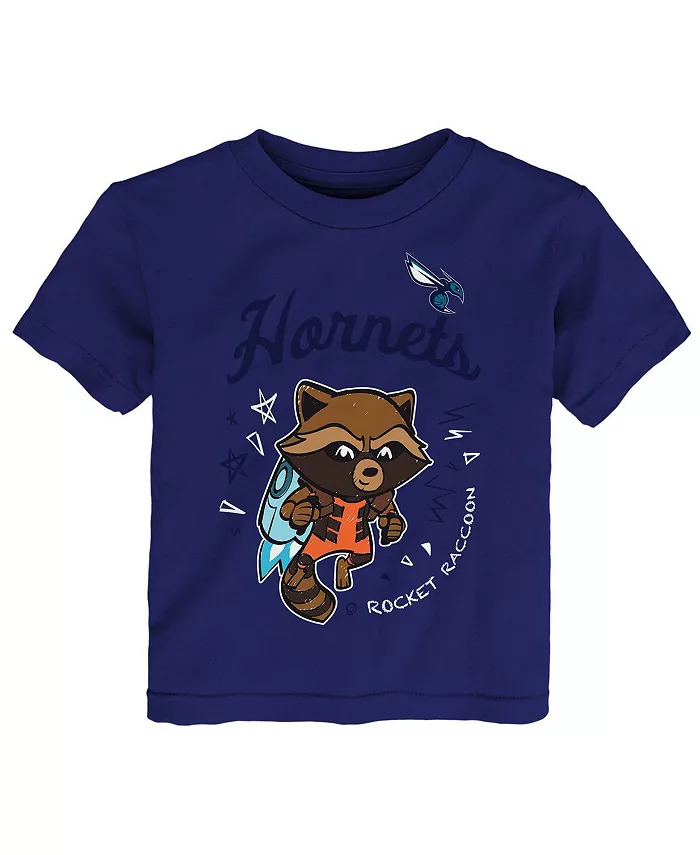 Комплект из двух футболок «Стражи Галактики» для малышей Heather Grey Charlotte Hornets Outerstuff — фото 2